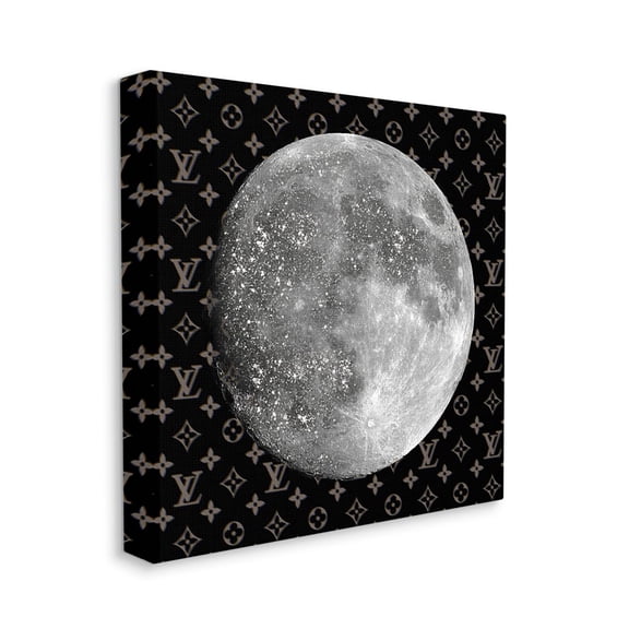 Full Moon Patterned Sky Glam Fashion Design Beauty & Fashion Gallery-Wrapped Canvas Print Wall Art, 17x17