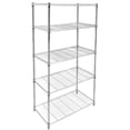 thumbnail image 3 of Simple Deluxe 5-Tier Heavy Duty Storage Shelving - Chrome, 3 of 4