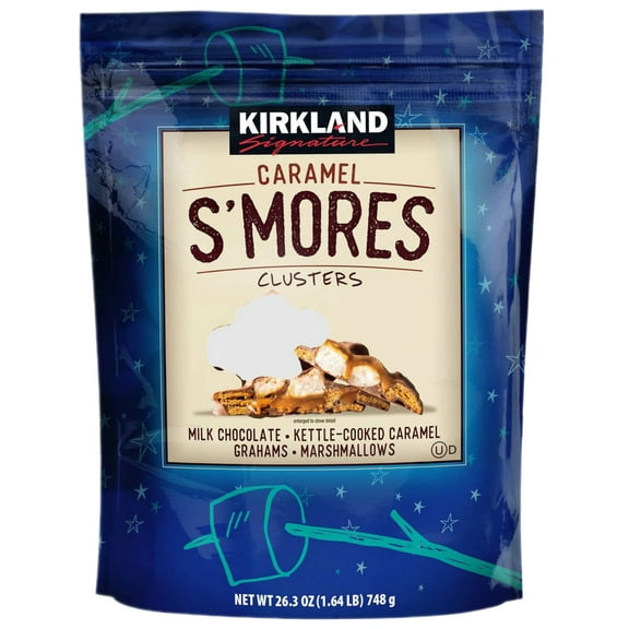Just Grown Milk Chocolate Caramel S'mores Clusters, Kettle Cooked, Kosher, 26.3 oz