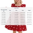 thumbnail image 3 of Ashirexll Robe de Mode pour Filles Polyester Spandex Motif Cœur Sans Manches Manches Volantées Col Rond Bordeaux 9-10 Ans, 3 of 7