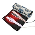 thumbnail image 3 of Hair Tool Organizer Bag with Heat Resistant Mat Removable Travel Storage Case for Hot Air Brushes Curling Irons Elegant Blue Flowers Pattern, 3 of 8