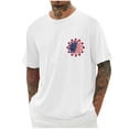 thumbnail image 1 of Tops para hombre, blusas y camisas de cuello redondo y manga corta para hombre, blusas casuales de cuello redondo con estampado de moda para hombre, blusas de cuello redondo y manga corta, camisas par, 1 of 5