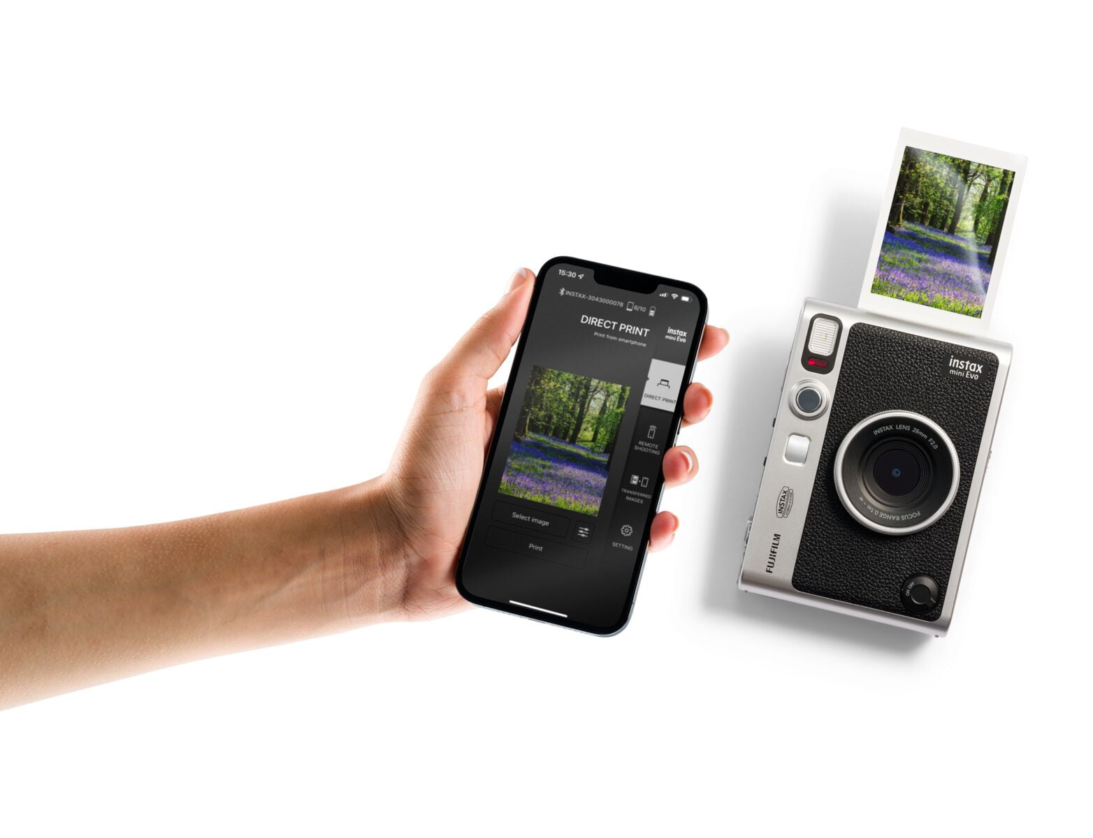 FUJIFILM INSTAX MINI EVO Hybrid Instant Camera | Black - Walmart.com