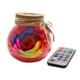 thumbnail image 1 of Ounissouiy Botella de vidrio con tanque, durabilidad duradera para decoración del hogar, luz nocturna, botella con tanque, flor de vidrio Decoración del hogar Rojo 3.94*4.33*4.33 pulgadas, 1 of 6