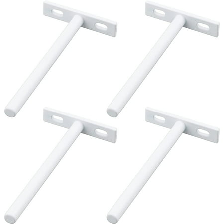 

4 Sets 5 Heavy Duty Blind Shelf Supports Hidden Brackets Suitable for Wood Shelves with Screws and Anchors White