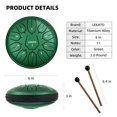 thumbnail image 2 of Tambor LEKATO de acero, 6 pulgadas, 11 notas con bolsa, color verde, 2 of 7