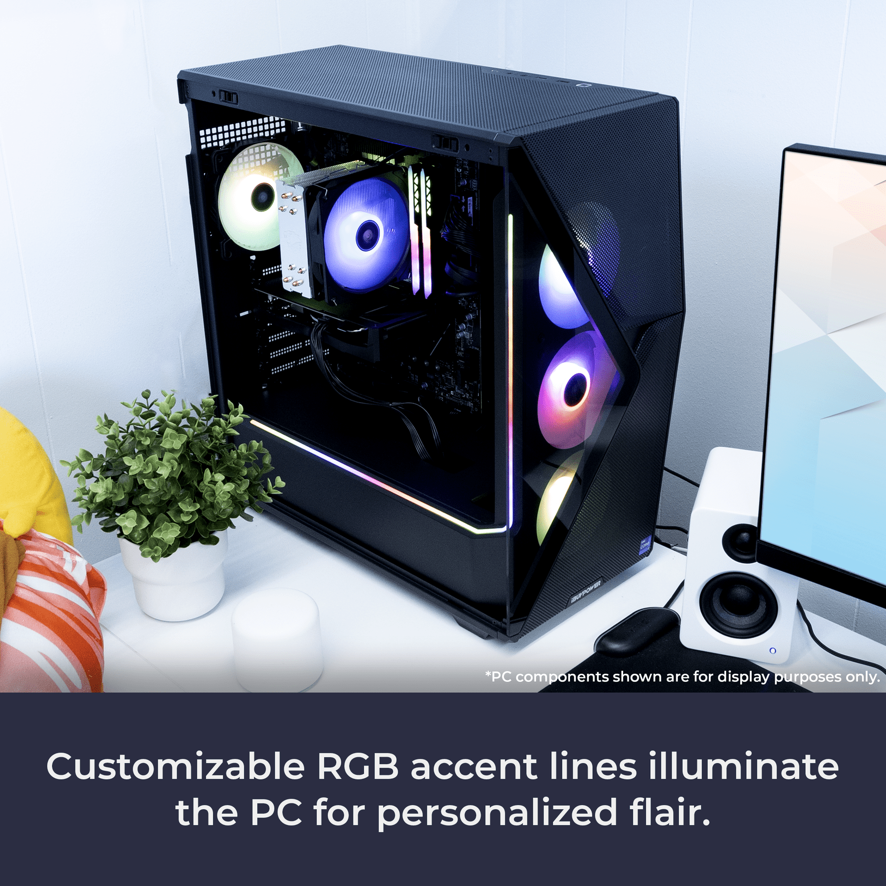 iBUYPOWER Slate MESH Gaming PC Desktop Computer Intel Core Ultra 9 285 CPU, NVIDIA GeForce RTX 5070Ti 16GB GPU, 32GB DDR5 RGB RAM, 2TB NVMe SSD, Windows 11 Home, Keyboard, Mouse - Black SMI9N57T01