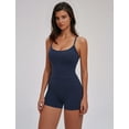thumbnail image 5 of IBTOM CASTLE Women's 2 Piece Workout Set Racerback Cropped Tank Top Matching High Waist Shorts Yoga Gym Pilates Outfits XS Blue, 5 of 7