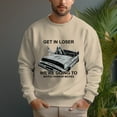 thumbnail image 3 of Men's 330g 100% Cotton Car Pattern Dropped Shoulder Crew Neck Sweatshirt, 3 of 15