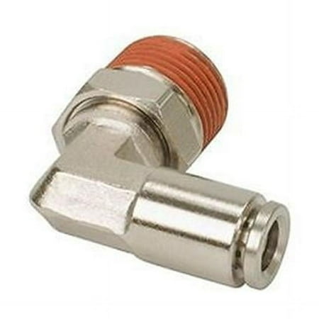 Viair 11446-BP 0.25 in. NPT to 0.25 in. Airline 90 Degree Swivel Elbow Fitting, 10 Piece - Stainless Steel