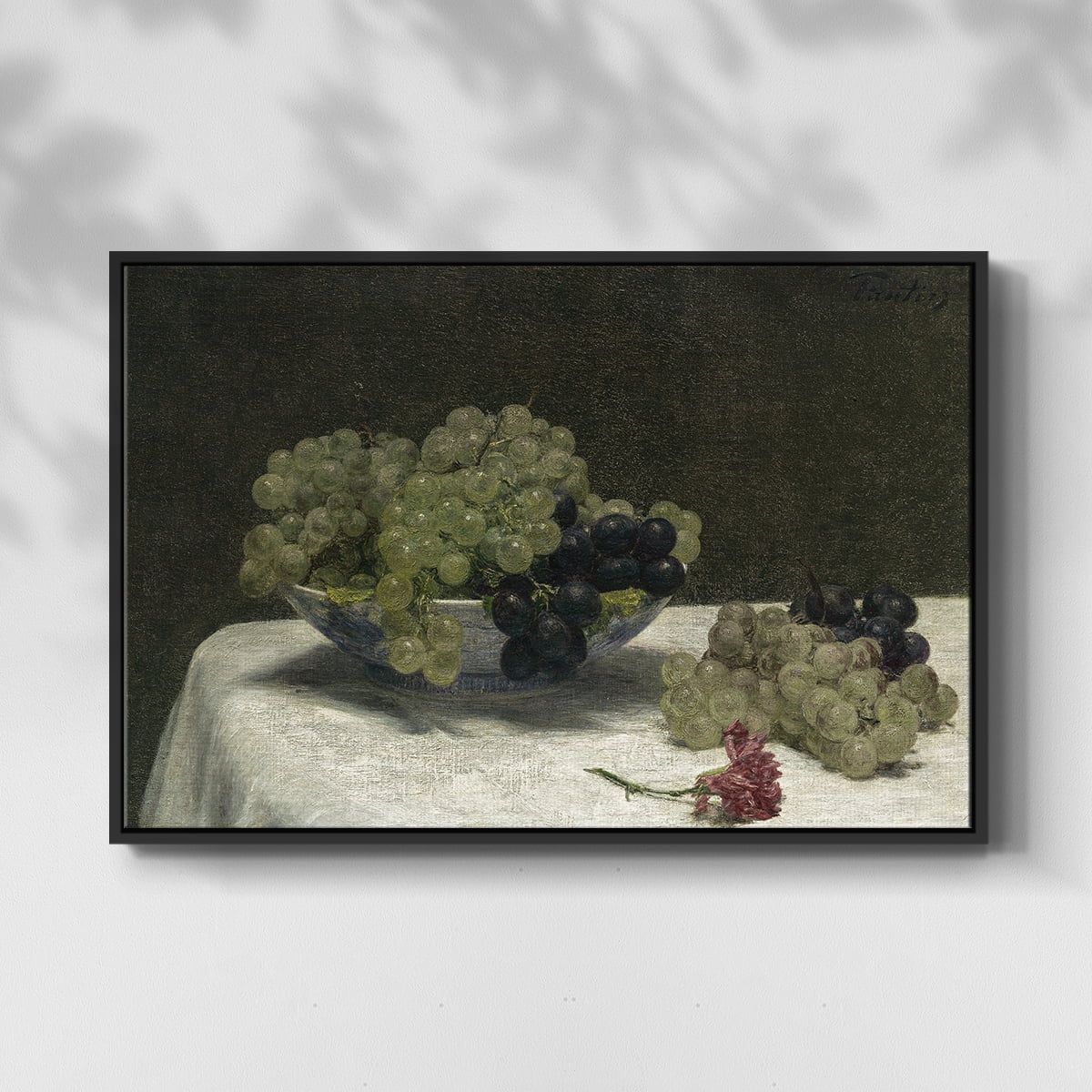 Vintage Botanical Print-LXXXIV By Wexford Home Framed in Black Wood Gallery Wrapped Canvas 17 in. x 25 in.