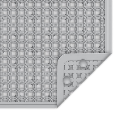 MAINSTAYS 15″ X 27″ MILDEW RESISTANT SOFT ON FEET RING TEXTURED BATHTUB MAT WITH SUCTION CUPS, GRAY