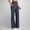 Navy, variant on Flare Pants for Women Fashion Mid Waist Comfort Waist Joggers Leisure Loose Fit Solid Color Trouser with Pockets Classic Long Pants