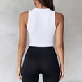 thumbnail image 5 of Stralyhd Built In Bra Tank Tops for Women Summer Tank Going Out Sleeveless Camisole Slim Fit Travel Vacation Outfits White XL, 5 of 6