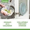 thumbnail image 2 of Tovolo Microwave Splatter Cover for Food, Medium (Blue Haze) - Collapsible & Vented Silicone Splatter Guard Lid - Microwave Plate & Dish Cover with Handle - BPA-Free Kitchen Gadget for Meal Prep, 2 of 6