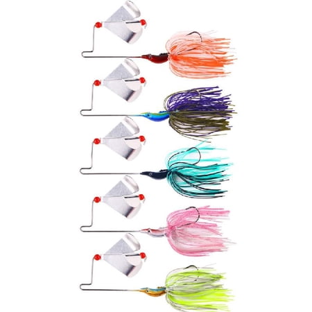 5Pcs Fishing Lure for Trout Salmon Fishing Buzzbait Lures Fishing Lures Spinner Baits Swim Jigs Lures