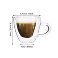 thumbnail image 2 of Double Layer Insulated Glass Cup With Handle For Coffee Milk Tea And Beverage Heart Shaped Design For Couples, 2 of 8