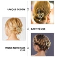 thumbnail image 2 of 2 pinzas para el pelo con forma de garra de perla, con diseño de nota musical, para mujer, 2 of 7