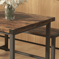 thumbnail image 5 of 3 Piece Kitchen Table Set,4 Person Dining Table Set with Bench,Space Saving,Easy to Install,Suitable for Dining Room,Living Room,Studio, Outdoor Rustic Brown, 5 of 8