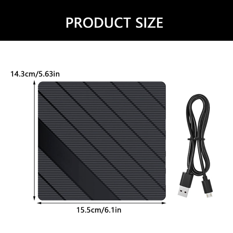 Zecic 8 in 1 Portable External CDDVD Drive USB3.0 with USB Port and Type C for Laptop PC