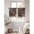 thumbnail image 3 of Brown Flowers Sheer Curtains 45 Inch Length 2 Panels Set Window Treatments, Spring Floral Botanical Modern Art Rod Pocket Semi Curtains for Living Room/Bedroom/Kitchen Décor, 104"W x 45"L, 3 of 7
