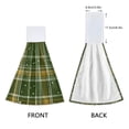 thumbnail image 3 of Dailycode Kitchen Wash Cloths with Hanging Loops Absorbent Absorbent Quick Drying Hand Towels, 2 Pack, Polka Dot Green Plaid, 3 of 7