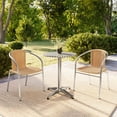 thumbnail image 3 of Flash Furniture 23.5'' Round Aluminum Indoor-Outdoor Table Set with 2 Beige Rattan Chairs, 3 of 13