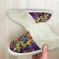 thumbnail image 5 of Chririnla Mandala Dragonfly Cotton Slippers with Fur Edges Warm House Shoes with Anti-Skid Sole Warm Plush Bedroom Shoes, 5 of 7