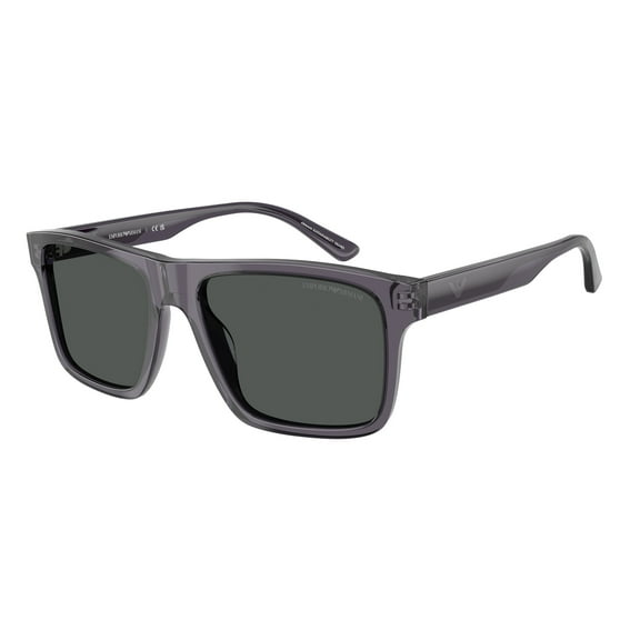EMPORIO ARMANI EA4232 610687 Transparent Dark Grey Smoke 57 mm Men's Sunglasses