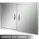 thumbnail image 1 of Puerta de acceso para barbacoa VEVOR de 39 pulgadas de ancho x 26 pulgadas de alto, puerta doble para barbacoa de acero inoxidable, puertas de cocina al aire libre para isla de barbacoa, 1 of 9