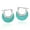 Blue, variant on Stylishly Beautiful Abalone Shell Hoop Lock Sterling Silver Earrings