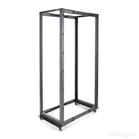 StarTech 42U Adjustable Depth Open Frame 4 Post Server Rack Cabinet