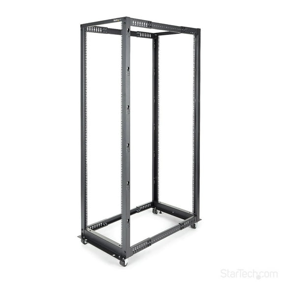 StarTech 42U Adjustable Depth Open Frame 4 Post Server Rack Cabinet