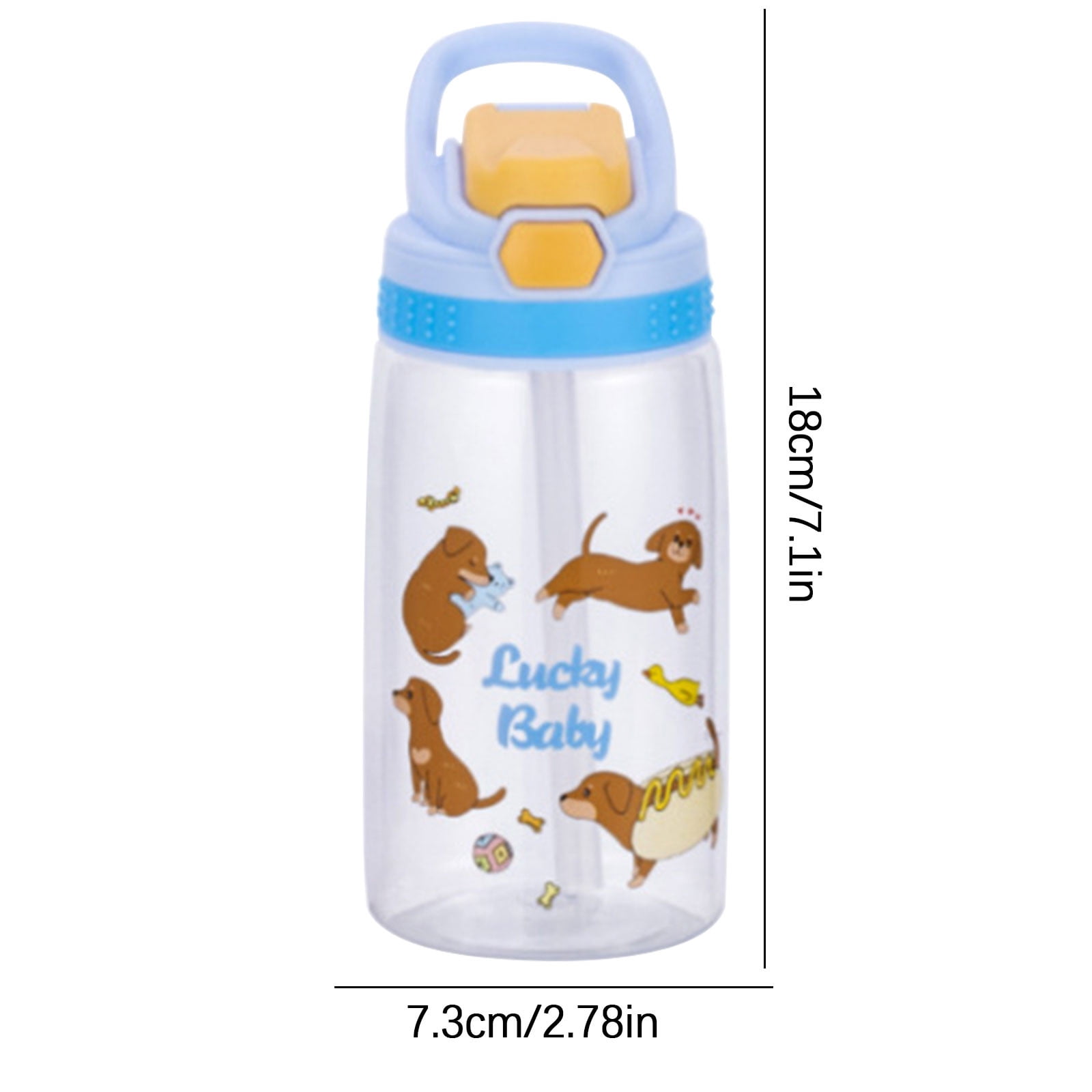 AURIGATE Water Bottle for Womens Teens with Straw Children Sized Leak Proof  BPA Free Tritan Drinking Bottles for Boys Girls School Students, Cute