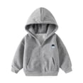 thumbnail image 2 of KYAIGUO Kids Baby Boys Hooded Sweatshirt Toddler Spring Long Sleeve Coat Outwear Zip-Up Thin Jacket with Pocket for 1-7T, 2 of 9