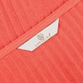 thumbnail image 4 of Superior Soho Ribbed Cotton Absorbent Bath Towel Set of 2, Coral, 4 of 9