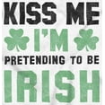 thumbnail image 2 of Funny Kiss Me I'm Irish St Patricks Men's Graphic T Shirt Tees Brisco Brands L, 2 of 5