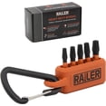 thumbnail image 5 of Railer Double Square Screwdriver Bit Set - Premium S2 Steel 1 Inch Impact Driver 5-Piece Trailer Bit Set With A Tool Storage Bit Holder & Carabiner, 5 of 9