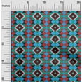 thumbnail image 2 of oneOone Rayon Medium Blue Fabric Geometric Sewing Craft Projects Fabric Prints By Yard 56 Inch Wide, 2 of 4