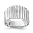 thumbnail image 1 of Solid 925 Sterling Silver Ridged Ring Band Size 8, 1 of 3