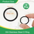 thumbnail image 2 of Uxcell 1 Inch Metal O Ring, 2 Pcs Seamless Solid 304 Stainless Steel Rings for DIY Crafts Bags Dream Catcher Dog Leashes Wall Plant Hangers, Black 3mm x 25mm, 2 of 7