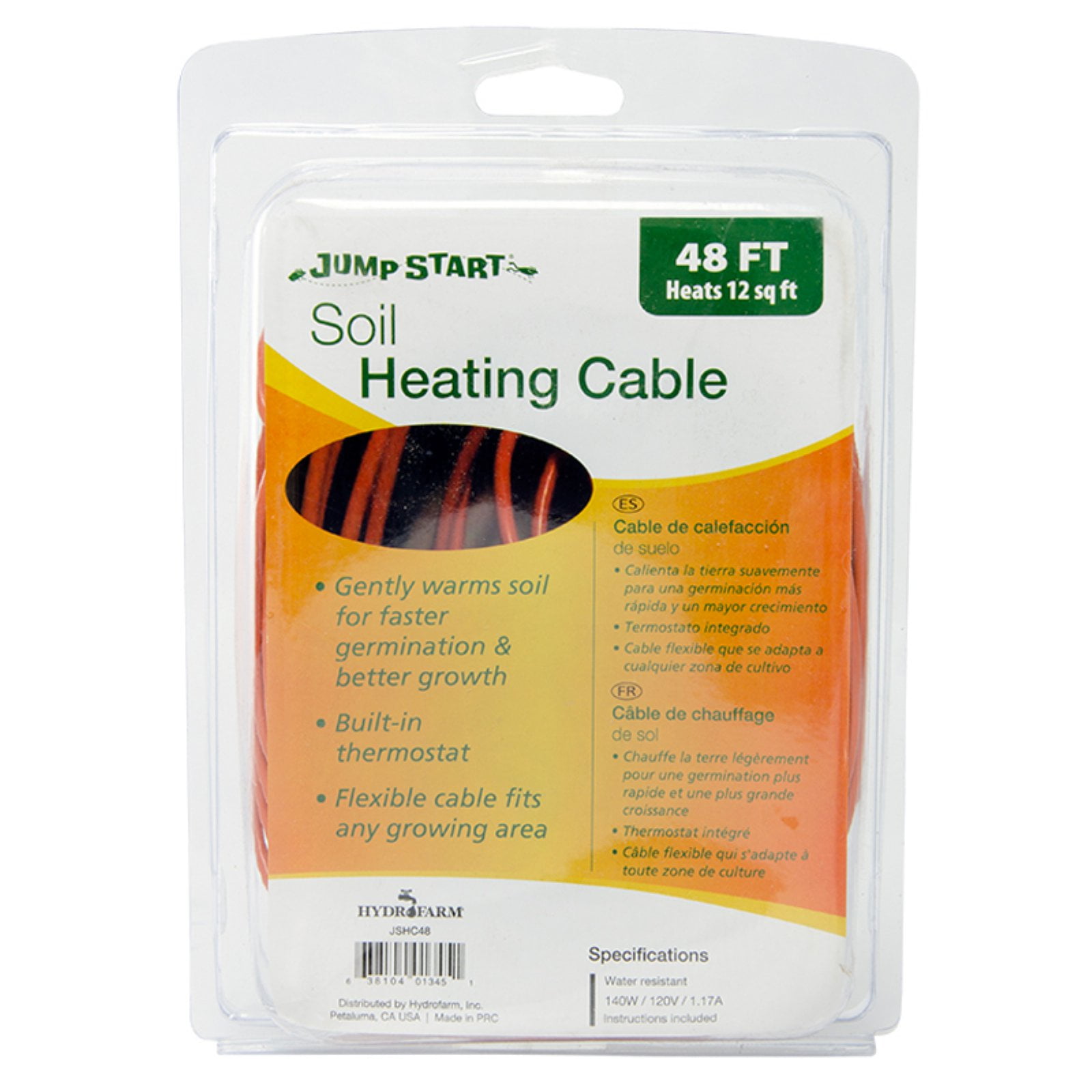 Hydrofarm JSHC48 Jump Start Soil 48 Foot Heating Cable with Builtin