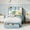 Light Blue, variant on Memoryfield Twin Bed Frame with Bookcase Headboard, Upholstered Platform Bed Frame with Under-Bed Drawer, No Box Spring Needed/Noise-Free, Light Pink