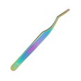 thumbnail image 4 of EeaseCA 2 Pcs Pinces de Greffage pour Cils Professionnelles en Acier Inoxydable Extension de Cils Pointe Courbée Pinces (Titane Coloré), 4 of 8