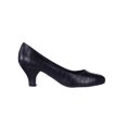 thumbnail image 3 of Easy Street Fabulous Kitten Pumps, Black Croco, 3 of 6