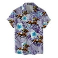 thumbnail image 4 of Floral Horse Racing Hawaiian Shirts For Men Tropical Aloha Horse Mens Hawaiian Shirts Short Sleeve Button Down Shirt Men, 4 of 7