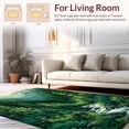 thumbnail image 2 of ODIKA 6'x9' Machine Washable Non-Slip Area Rug, Charming Pine Tree Landscape High Traffic Rug, Green, 27986, 2 of 7