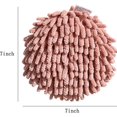 thumbnail image 2 of Toalla de mano absorbente para colgar en la cocina y el baño, toalla de felpa de chenilla de secado rápido, 6,8 pulgadas, 4 colores, toalla de mano con bola difusa, toalla de mano con bola de pelusa,, 2 of 7