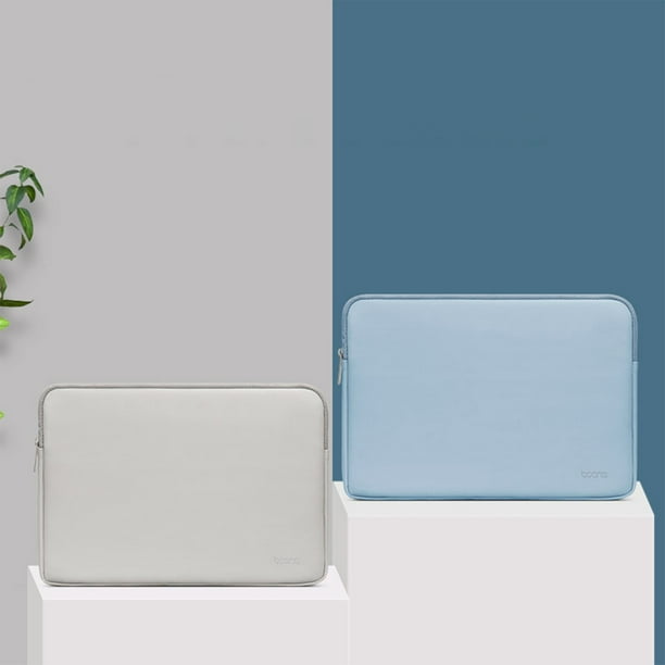 Bolsa mensajera para portátil de 15,6 pulgadas - Repelente al agua y duradera, bolsa de gran capacidad para ordenador de oficina y viajes, gris o azul