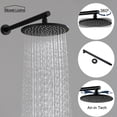 thumbnail image 6 of Boyel Living 9 in. Wall Mount Rain Shower Head System Shower Faucet Fixed Shower Head with Single Lever Handle and Valve in Matte Black, 6 of 7